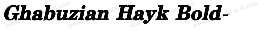 Ghabuzian Hayk Bold字体转换